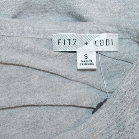 Fitz & Eddi Buckle Long Sleeve Button Up Blouse Shirt Gray Small - Picture 3 of 4